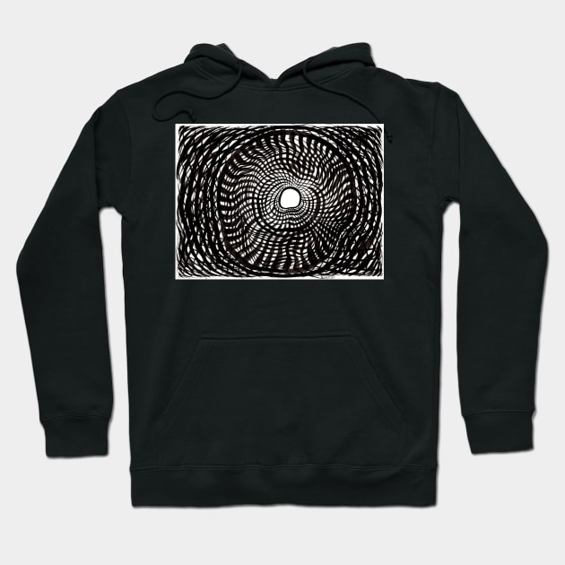waves light tunnel hypnotic abstract art Hoodie by Pragonette